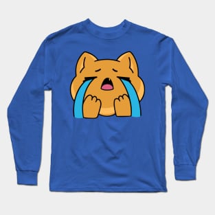 Sad orange cat Long Sleeve T-Shirt